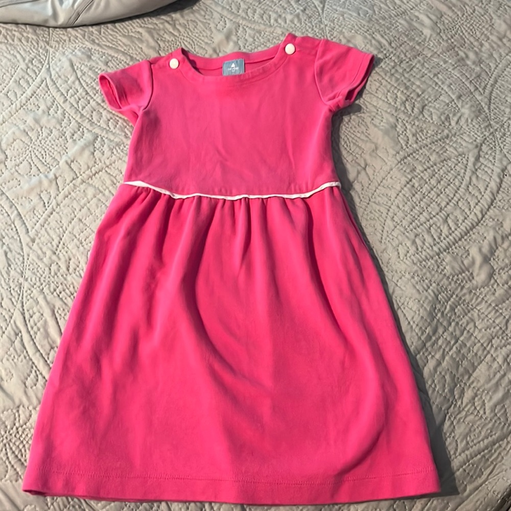 Pink dress with white details